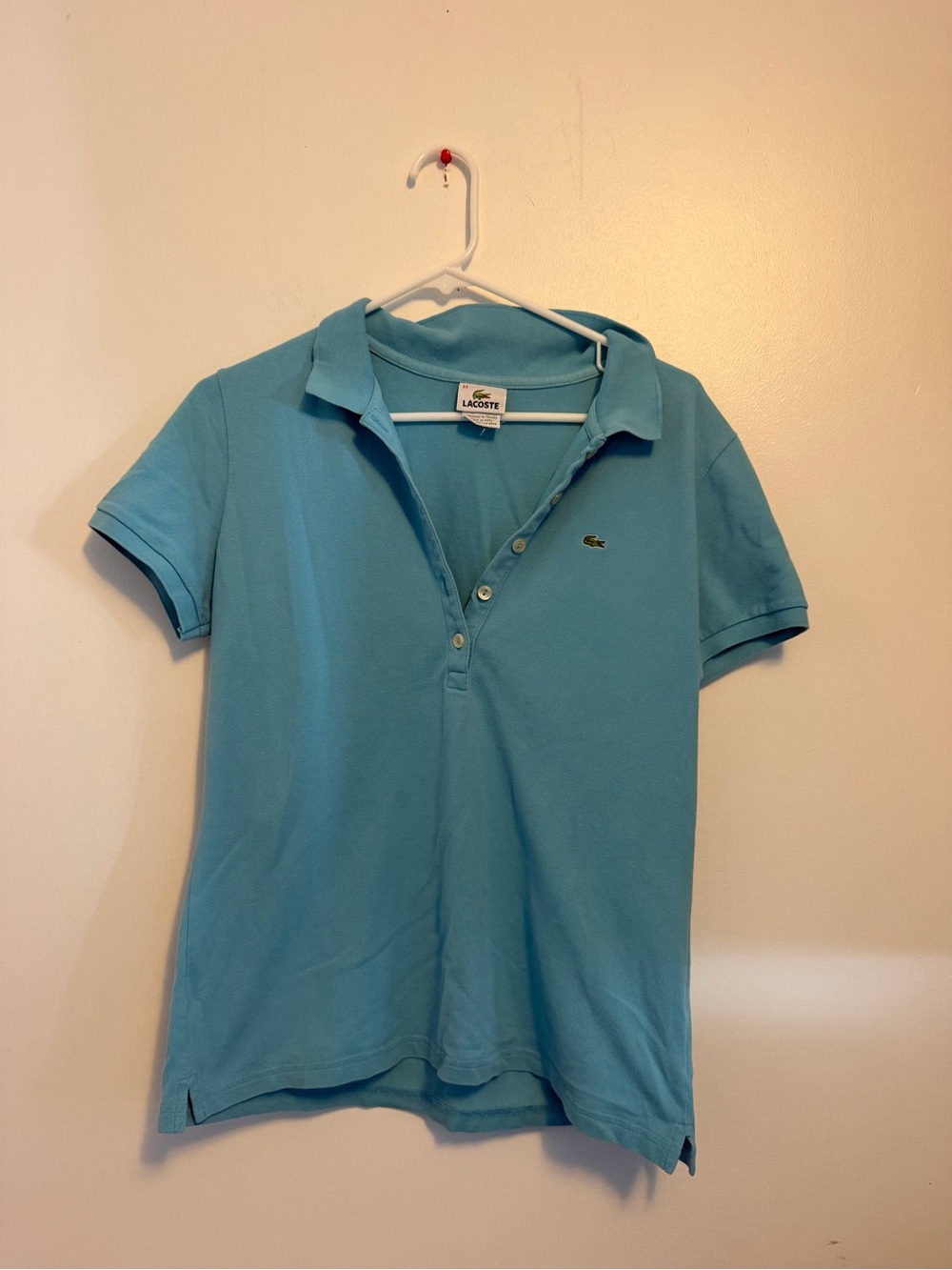 Lacoste Light Blue Stretch Polo Shirt Size 44 (US XL) Classic Fit